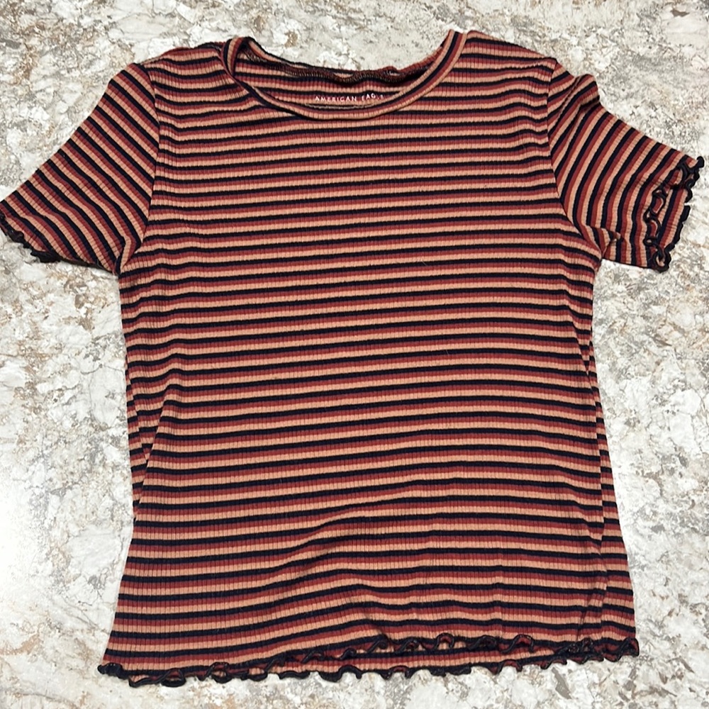 Multi Colored American Eagle top! Slightly cropped, but not too bad.